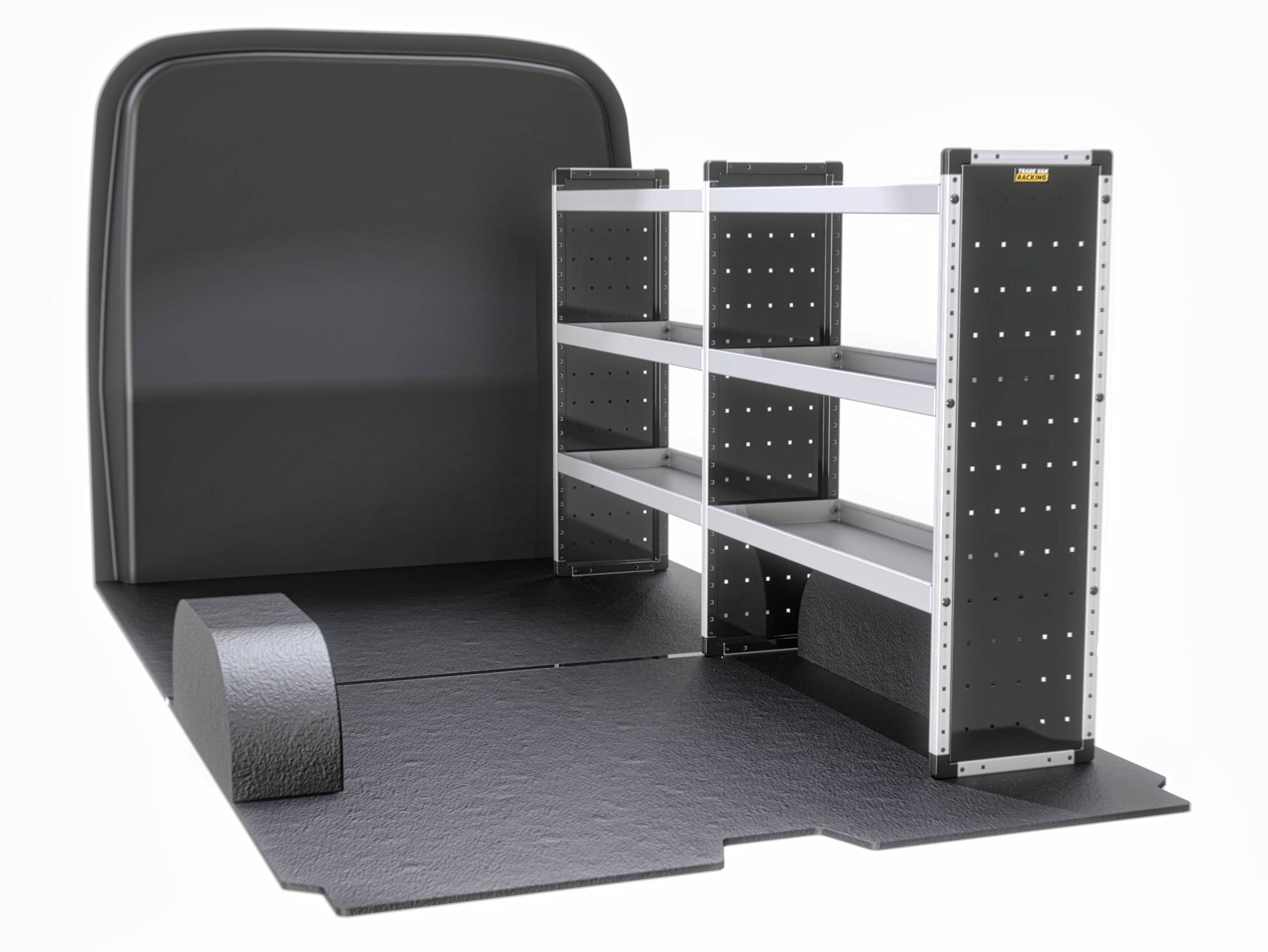 Trade Van Racking - Volkswagen Crafter 2017 On MWB Low Roof (L3H2) - Bronze - Drivers Side - TVR-B-005-OS