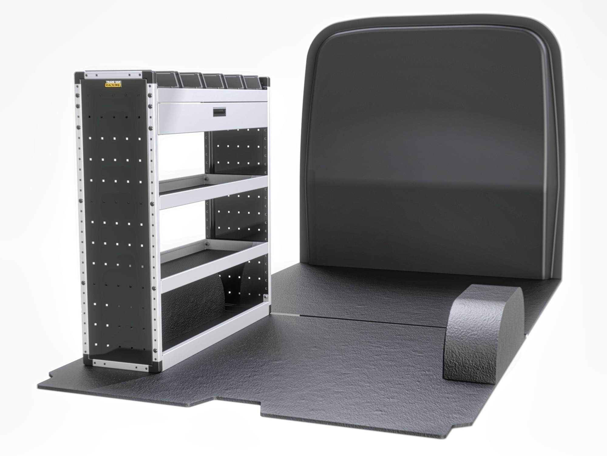 Trade Van Racking - Volkswagen Crafter 2017 On MWB Low Roof (L3H2) - Gold - Passenger Side - TVR-G-005-NS