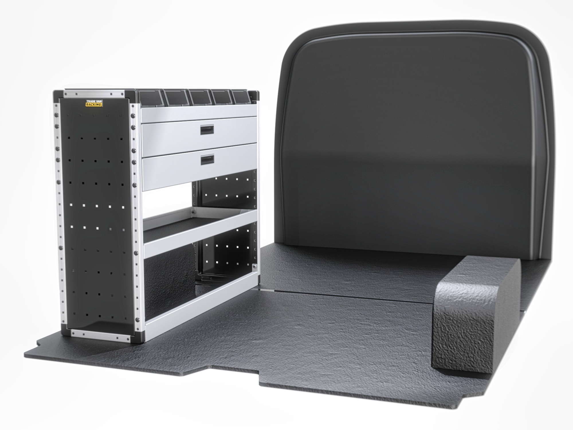 Trade Van Racking - Ford Transit Custom 2023 On LWB Low Roof (L2H1) - Gold - Passenger Side - TVR-G-016-NS