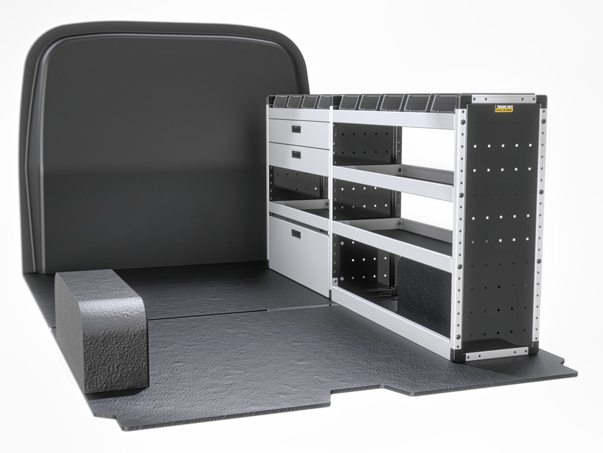 Trade Van Racking - Ford Transit Custom 2013-2023 LWB Low Roof (L2H1) - Gold - Drivers Side - TVR-G-009-OS