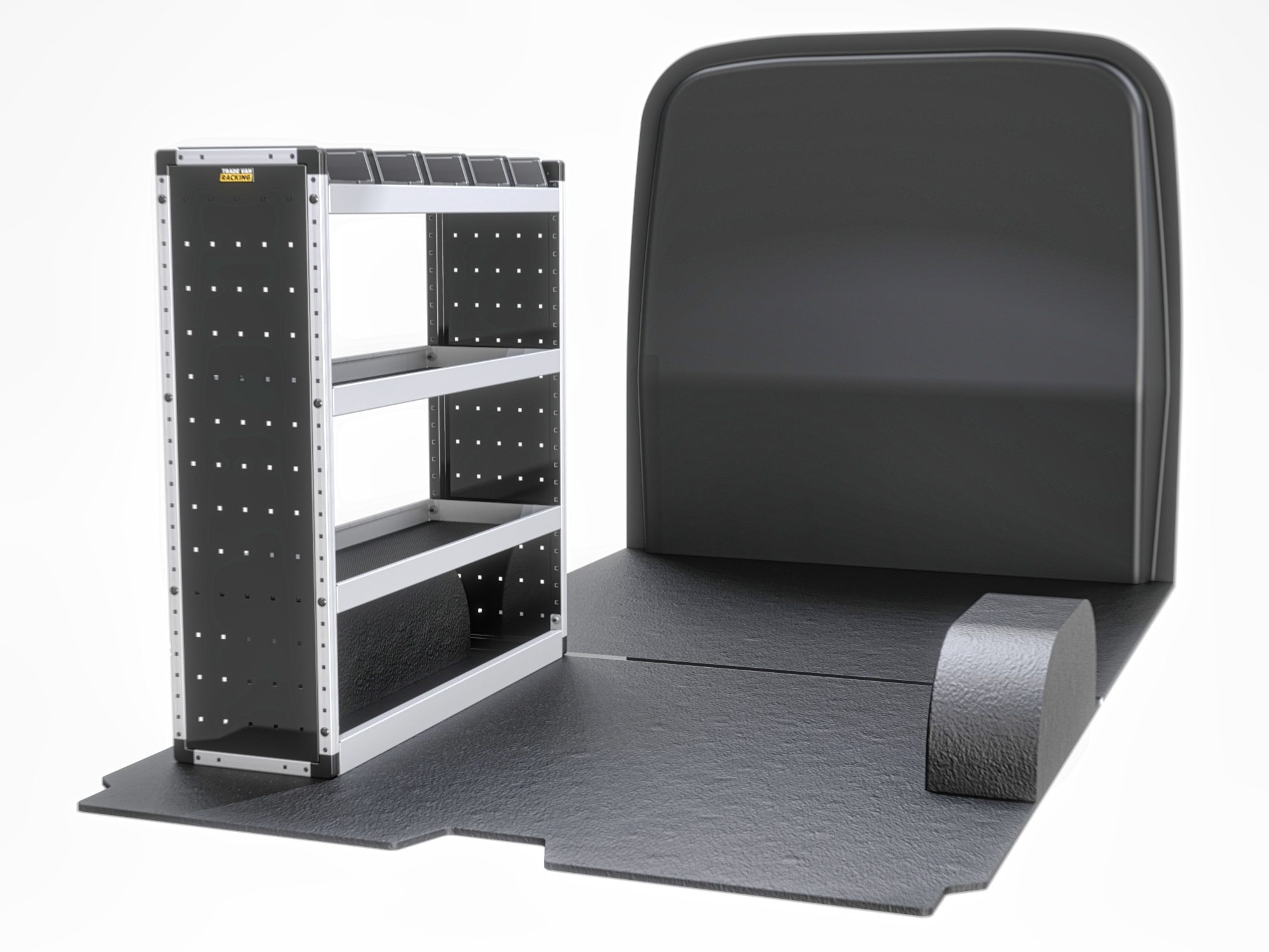Trade Van Racking - Volkswagen Crafter 2017 On MWB Low Roof (L3H2) - Silver - Passenger Side - TVR-S-005-NS
