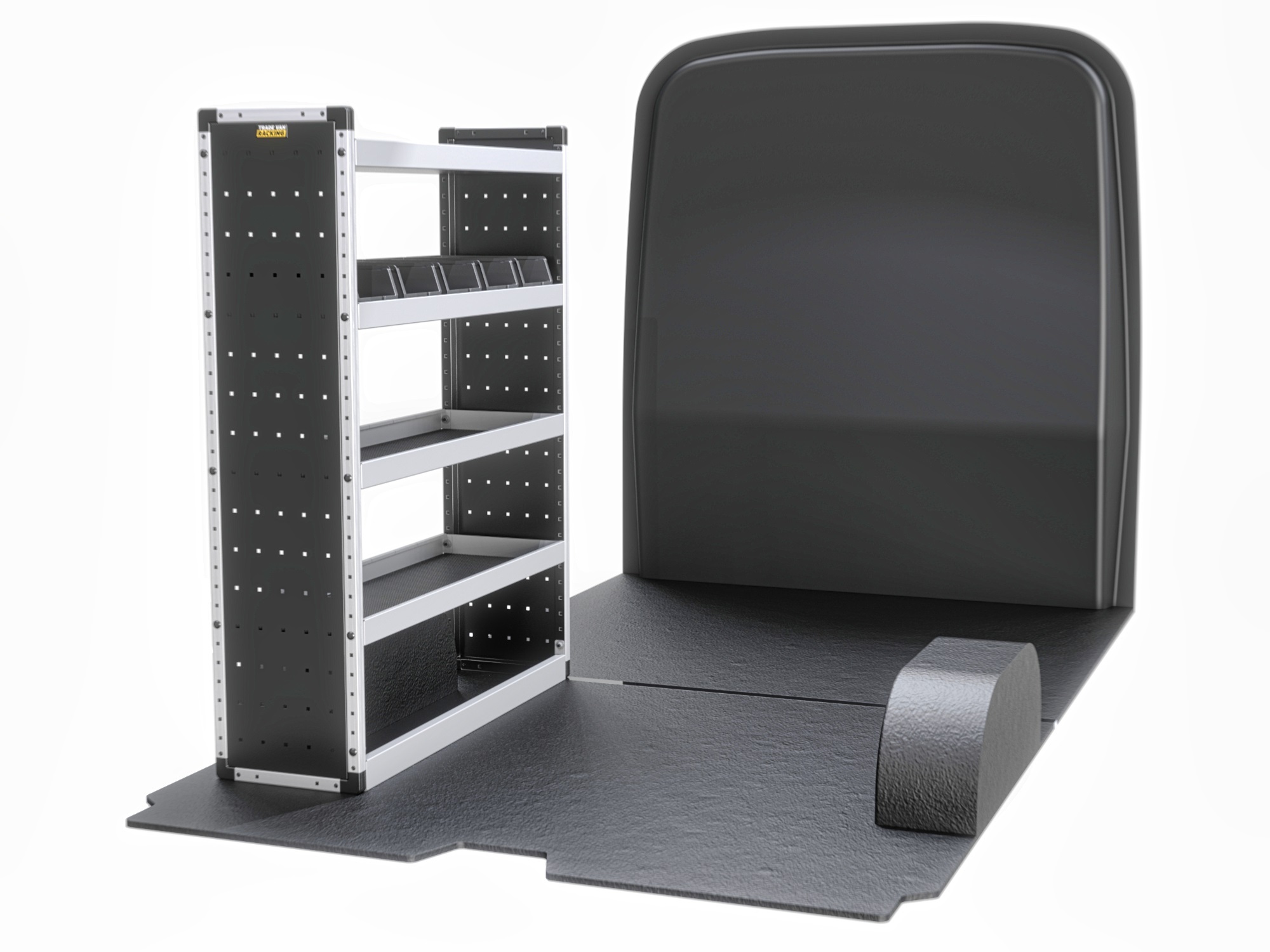 Trade Van Racking - Citroen Relay 2006 On MWB High Roof (L2H2) - Silver - Passenger Side - TVR-S-006-NS