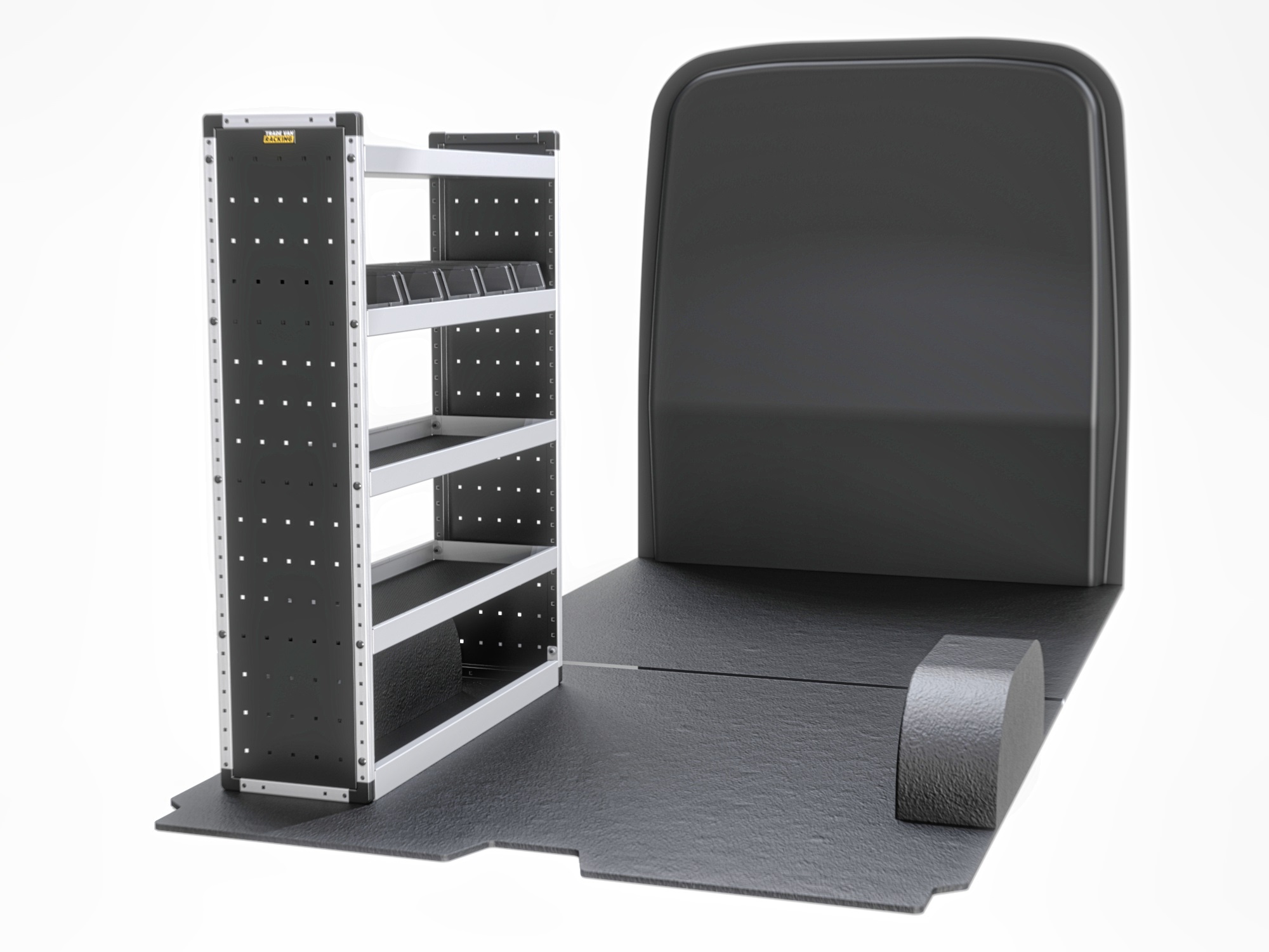 Trade Van Racking - Ford Transit 2014 On LWB Medium Roof (L3H2) - Silver - Passenger Side - TVR-S-013-NS