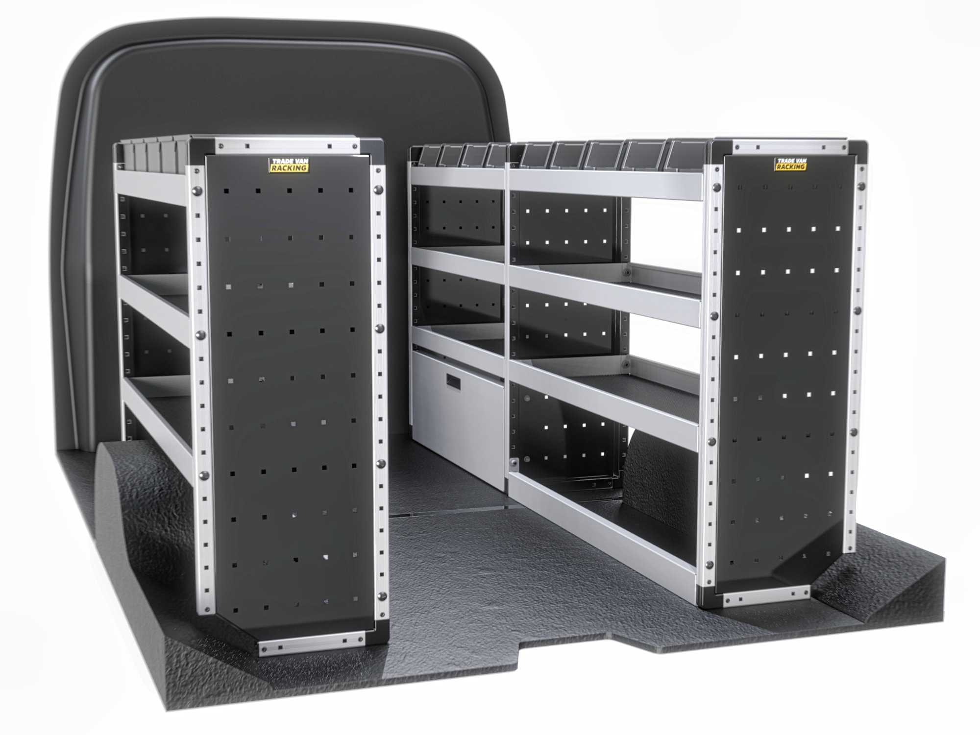 Trade Van Racking - Vauxhall Vivaro 2019 On LWB (L2) - Silver - Full Kit - TVR-S-019
